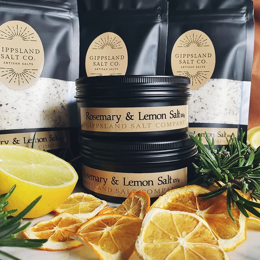 Salt Blend: Rosemary & Lemon 100g – gippslandsaltco
